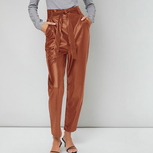 Pantalon à poche ceinturé en cuir PU - SHEIN - Modalova