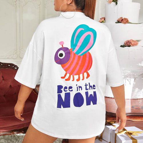 T-shirt à motif de slogan et de abeille - SHEIN - Modalova
