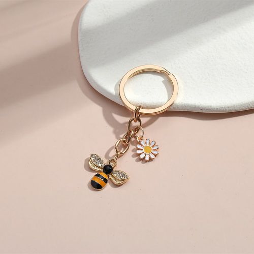 Porte-clés abeille & fleuri breloque - SHEIN - Modalova