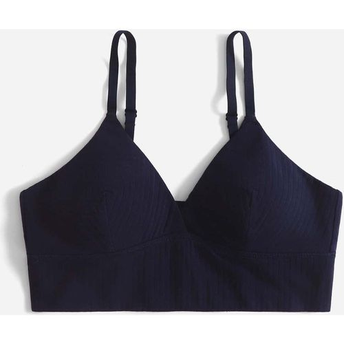 Bralette unicolore côtelé - SHEIN - Modalova