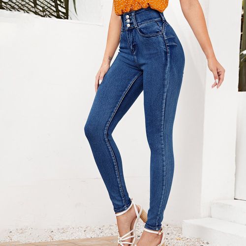 Jean skinny taille haute zippé - SHEIN - Modalova