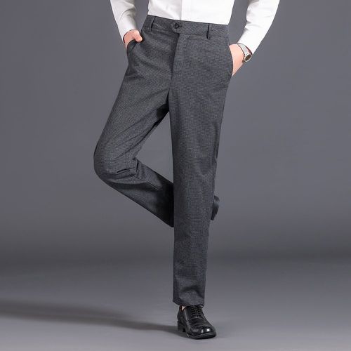 Pantalon tailleur à carreaux à poche - SHEIN - Modalova