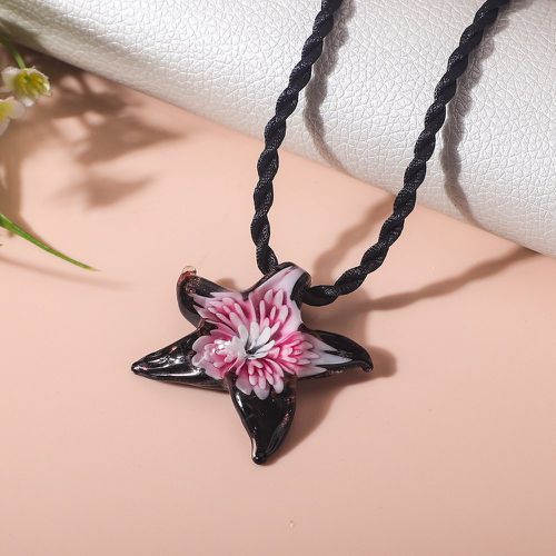 Collier avec pendentif à motif fleur en forme d'étoile de mer - SHEIN - Modalova