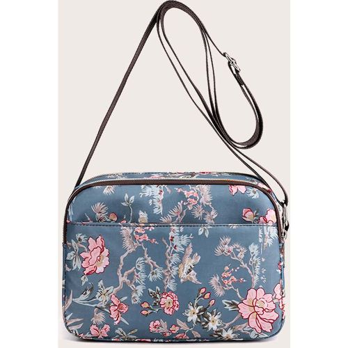 Sac carré avec motif fleur en nylon - SHEIN - Modalova