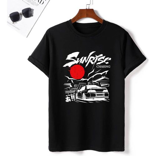 T-shirt voiture soleil & à lettres - SHEIN - Modalova