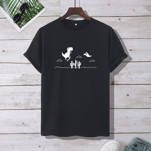 T-shirt à imprimé cactus et dinosaure - SHEIN - Modalova