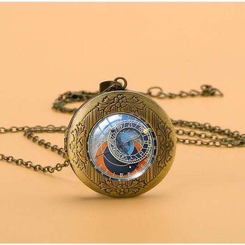 Collier avec pendentif fleur texturé à médaillon ouvert - SHEIN - Modalova