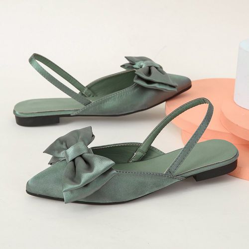 Chaussures plates à bride arrière à nœud papillon - SHEIN - Modalova