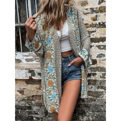 Kimono fleuri manches longues - SHEIN - Modalova