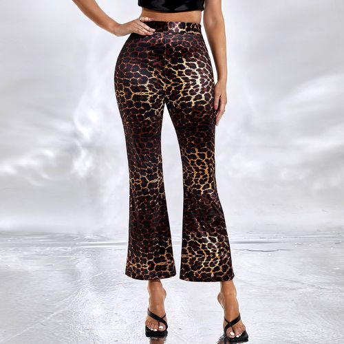 Pantalon évasé léopard - SHEIN - Modalova