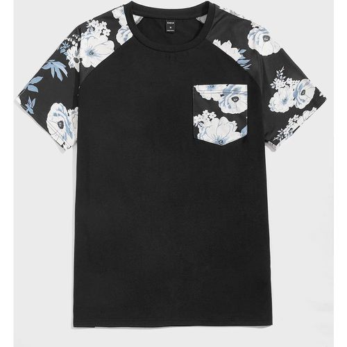 T-shirt à imprimé floral à manches raglan - SHEIN - Modalova