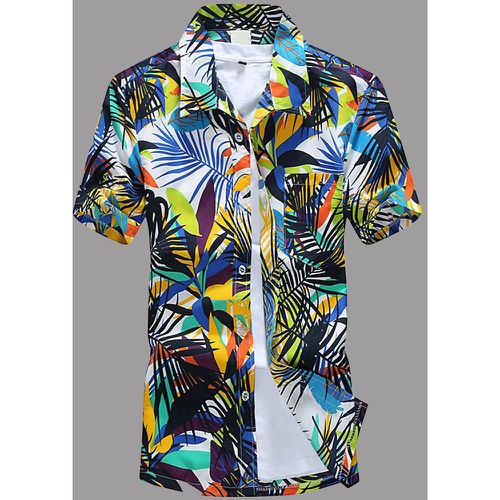 Chemise à imprimé tropical patch à poche à bouton (sans t-shirt) - SHEIN - Modalova