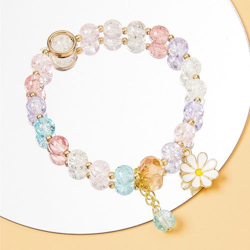 Bracelet perlé à fleur - SHEIN - Modalova