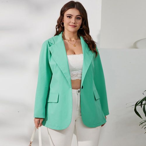 Blazer à bouton à rabat - SHEIN - Modalova