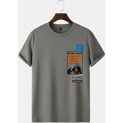 T-shirt à motif montage et slogan - SHEIN - Modalova