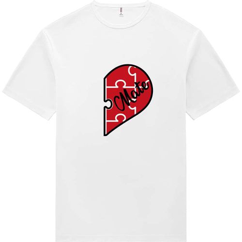 Pièce T-shirt à imprimé cœur et lettre - SHEIN - Modalova