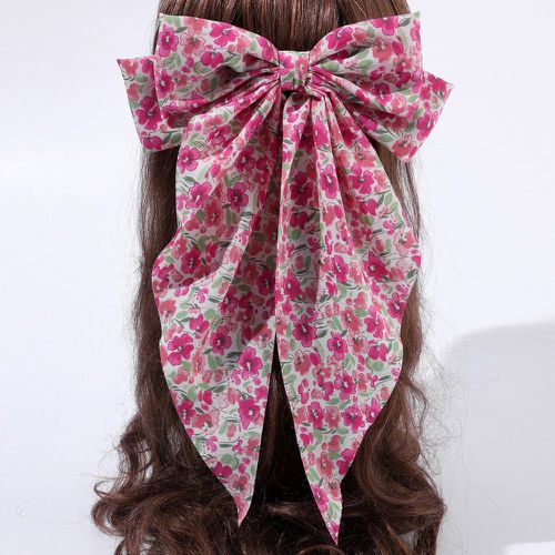 Pince à cheveux française à imprimé fleur à nœud papillon - SHEIN - Modalova