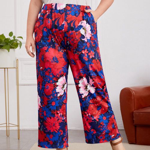 Pantalon ample à imprimé floral - SHEIN - Modalova