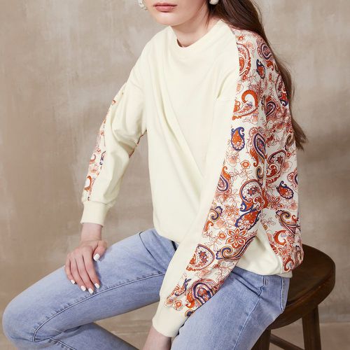 Sweat-shirt à imprimé paisley - SHEIN - Modalova