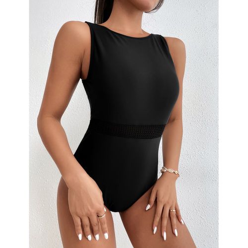 Maillot de bain une pièce unicolore - SHEIN - Modalova