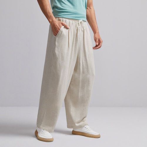 Pantalon taille élastique unicolore à poche - SHEIN - Modalova