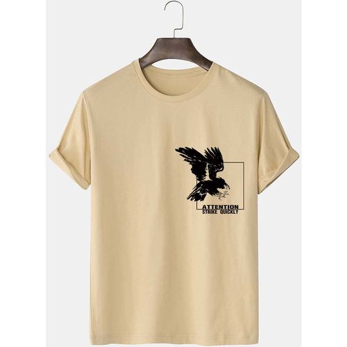 T-shirt lettre & à imprimé aigle - SHEIN - Modalova