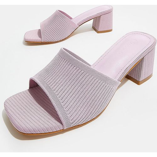 Mules sandales à détail en tricot à talons épais - SHEIN - Modalova