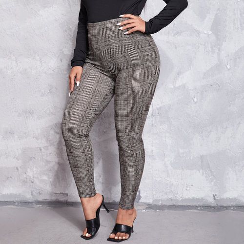 Legging à carreaux taille haute - SHEIN - Modalova