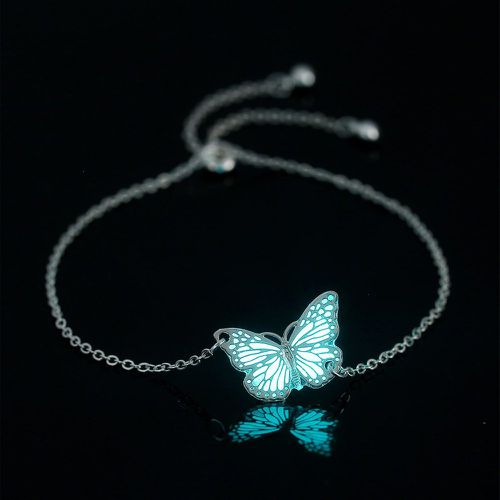 Bracelet à chaîne aurore permanente à détail papillon - SHEIN - Modalova