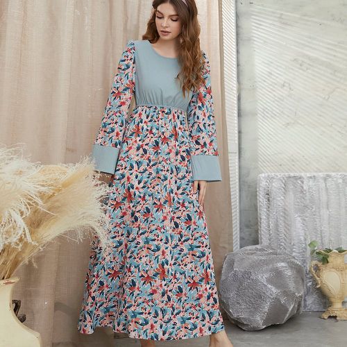 Robe à imprimé floral manches évasées - SHEIN - Modalova