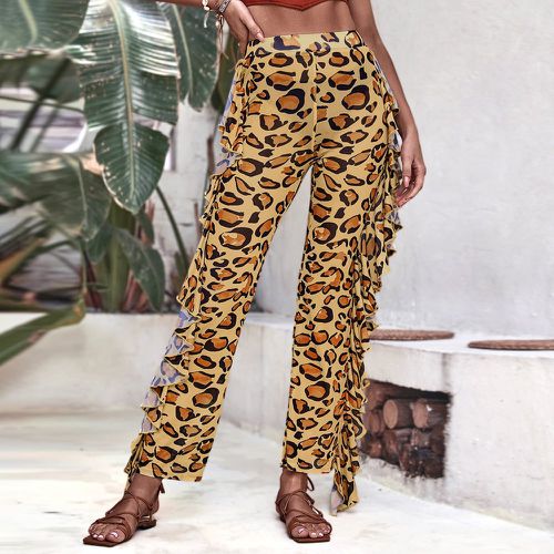 Pantalon léopard à volants en tulle (sans culotte) - SHEIN - Modalova
