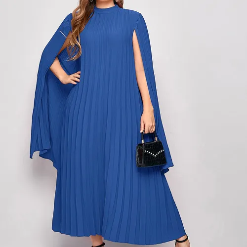 Robe cape plissé unicolore - SHEIN - Modalova