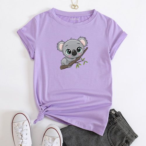 T-shirt à imprimé koala - SHEIN - Modalova