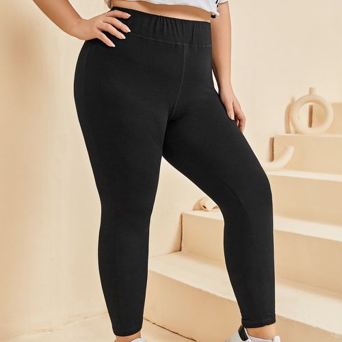 Legging taille élastique unicolore court - SHEIN - Modalova