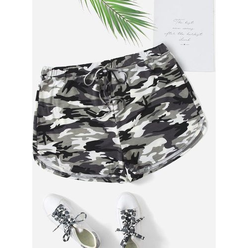 Short à cordon à imprimé camouflage - SHEIN - Modalova