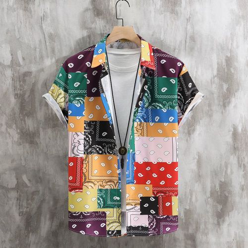 Chemise aléatoire patchwork à imprimé (sans t-shirt) - SHEIN - Modalova