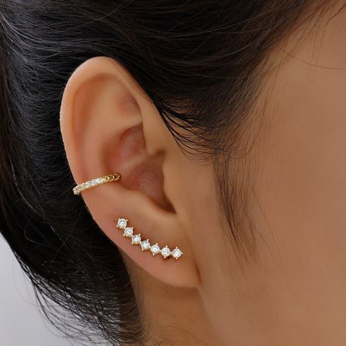 Pièces Boucles d'oreilles à zircone cubique - SHEIN - Modalova