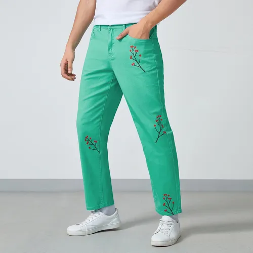 Homme Jean à imprimé floral - SHEIN - Modalova