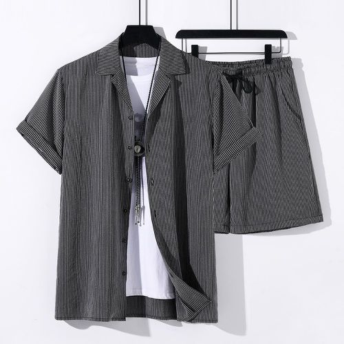 Chemise à rayures & Short à cordon (sans t-shirt) - SHEIN - Modalova