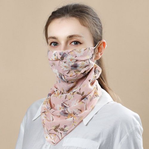 Écharpe à imprimé fleur en mousseline visage - SHEIN - Modalova