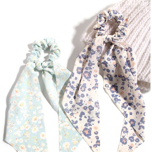 Pièces Élastique avec foulard pour cheveux graphique - SHEIN - Modalova