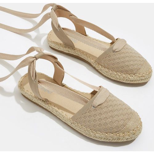 Espadrilles plates minimaliste en tricot gladiateur - SHEIN - Modalova