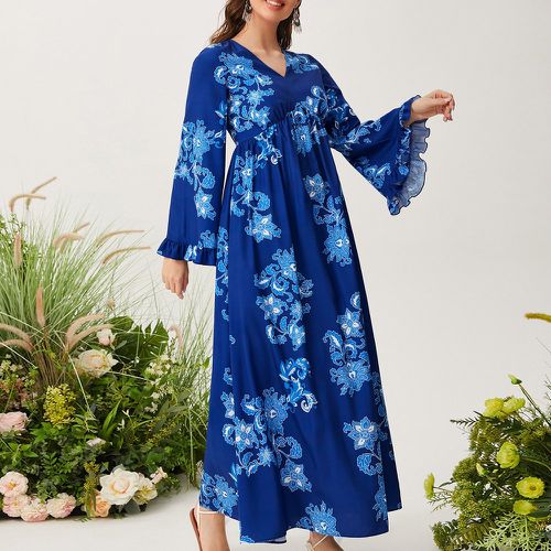 Robe à imprimé floral manches évasées - SHEIN - Modalova