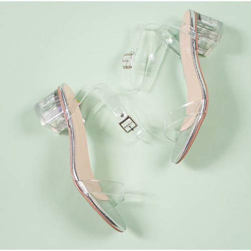 Sandales à talons épais transparent à bride de cheville - SHEIN - Modalova