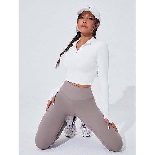 Legging de sport unicolore absorbe la sueur respirant - SHEIN - Modalova