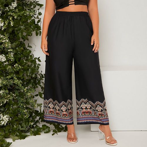 Pantalon ample à imprimé floral - SHEIN - Modalova