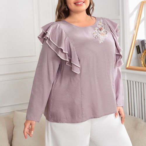 Blouse applique à volants - SHEIN - Modalova