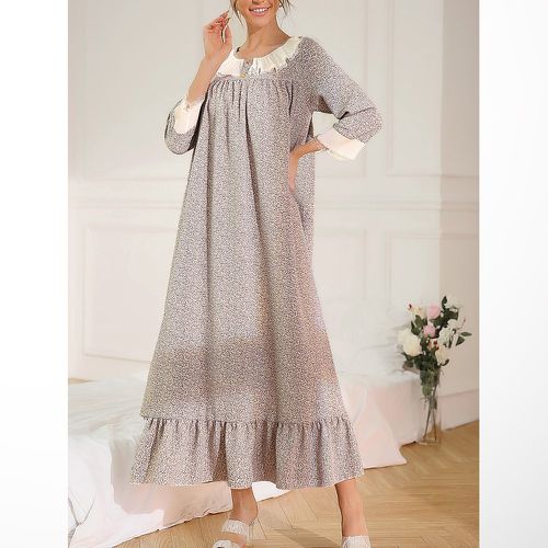 Robe de pyjama à imprimé à volants - SHEIN - Modalova