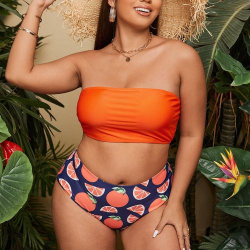 Bikini à imprimé orange - SHEIN - Modalova