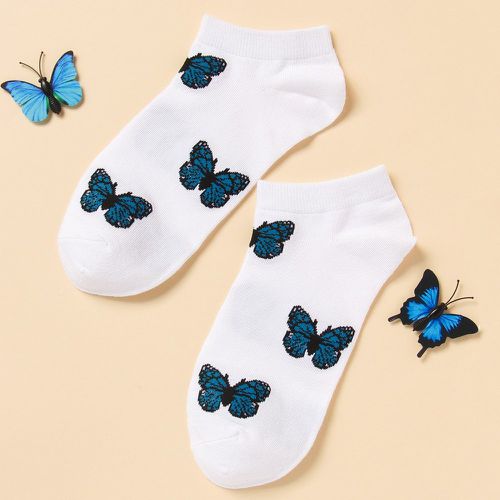 Chaussettes à imprimé papillon - SHEIN - Modalova